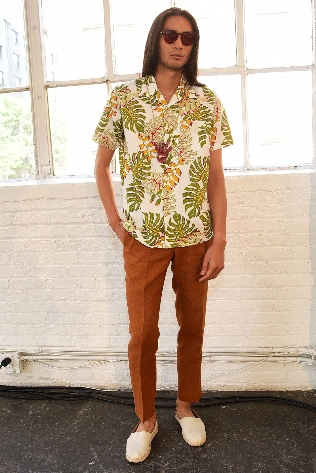 Mandatory Credit: Photo by Aurora Rose/WWD/REX/Shutterstock (5754822am) Model on the catwalk David Hart presentation, Spring Summer 2017, New York Fashion Week: Men's, USA - 11 Jul 2016