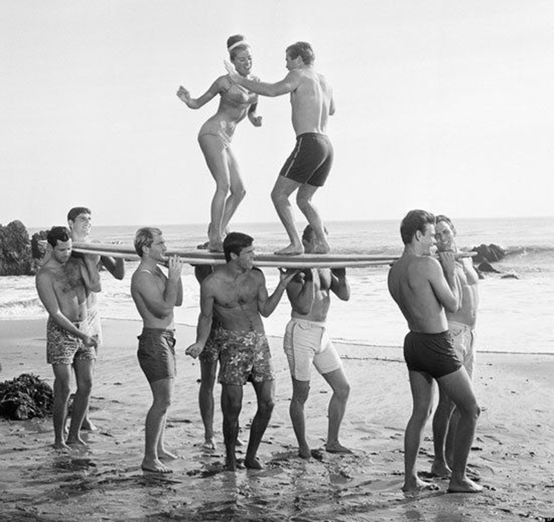 la música y el surf