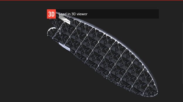 tabla de surf en 3D