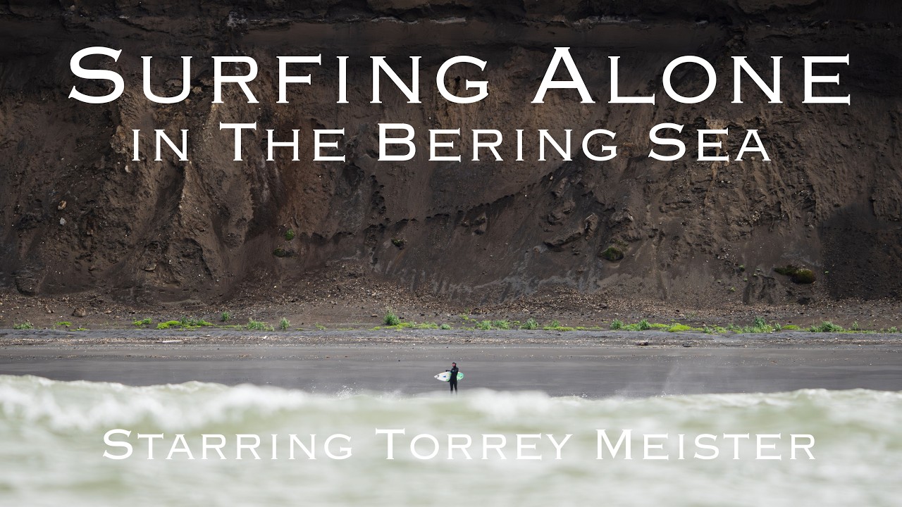 Surf en solitario en el mar de Bering